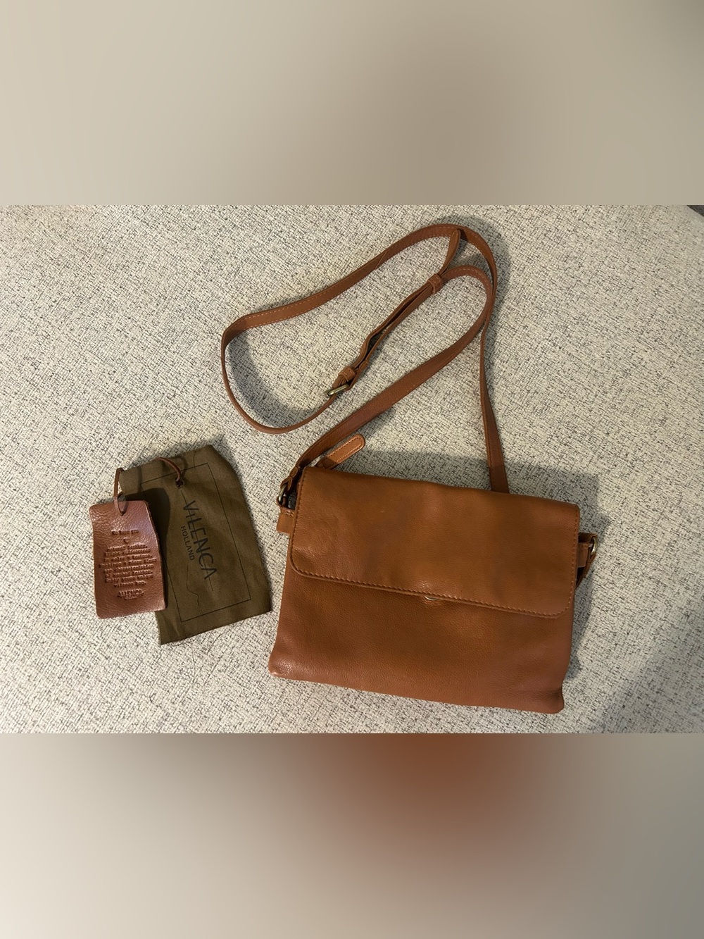 Cognac Leather Crossbody